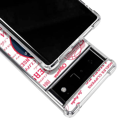 NBA Los Angeles Clippers Blast Logos Google Pixel 6 Clear Case